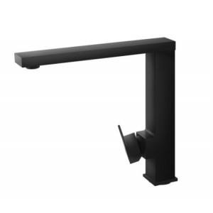 Square Matte Black Kitchen Sink Mixer Tap